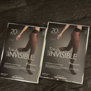 2 Pairs!!NWT Calzedonia Totally Invisible Matte Tights - Nude 3